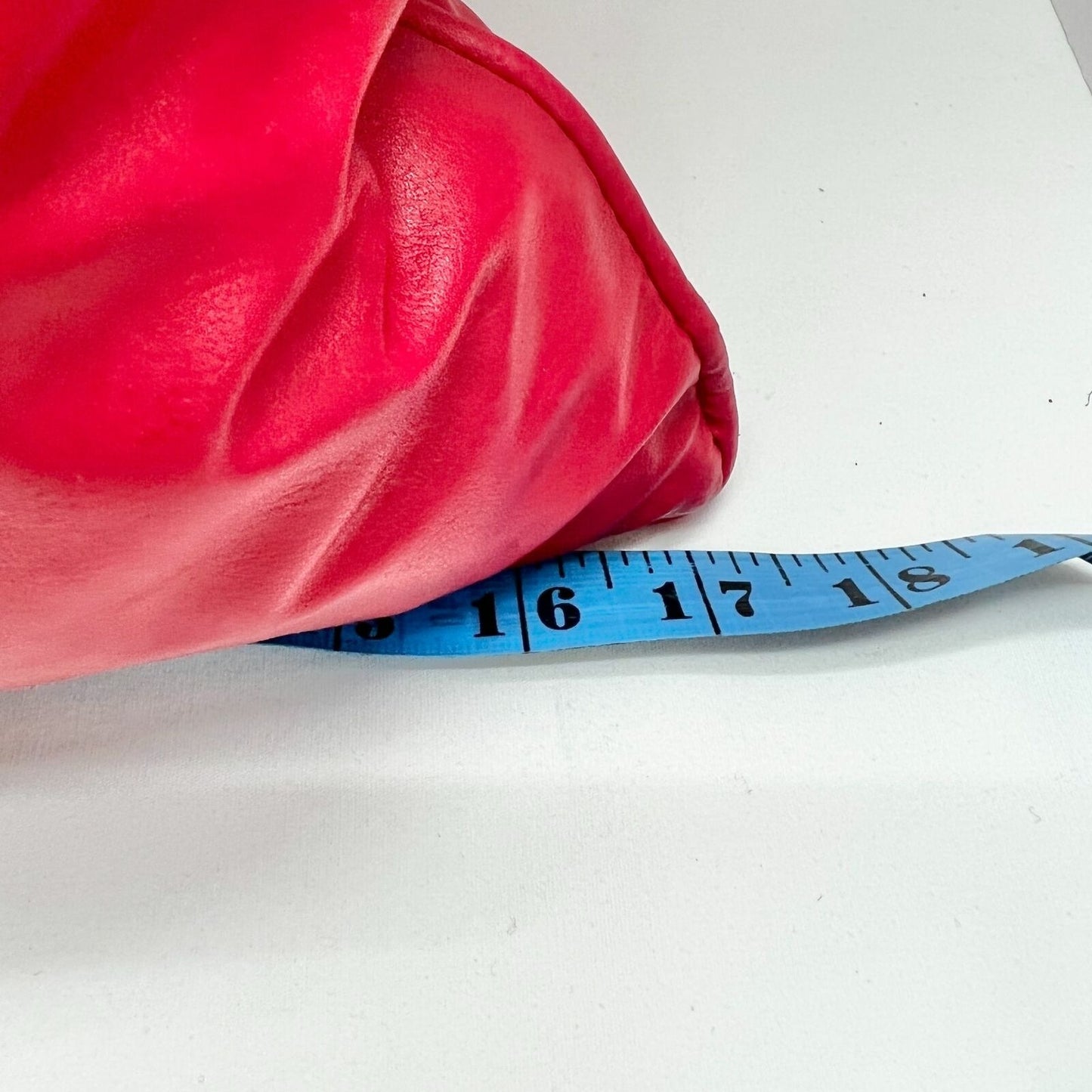 Set of 2 Faux Red Leather Decorative Feather and Down Fill Throw Pillow 18x18