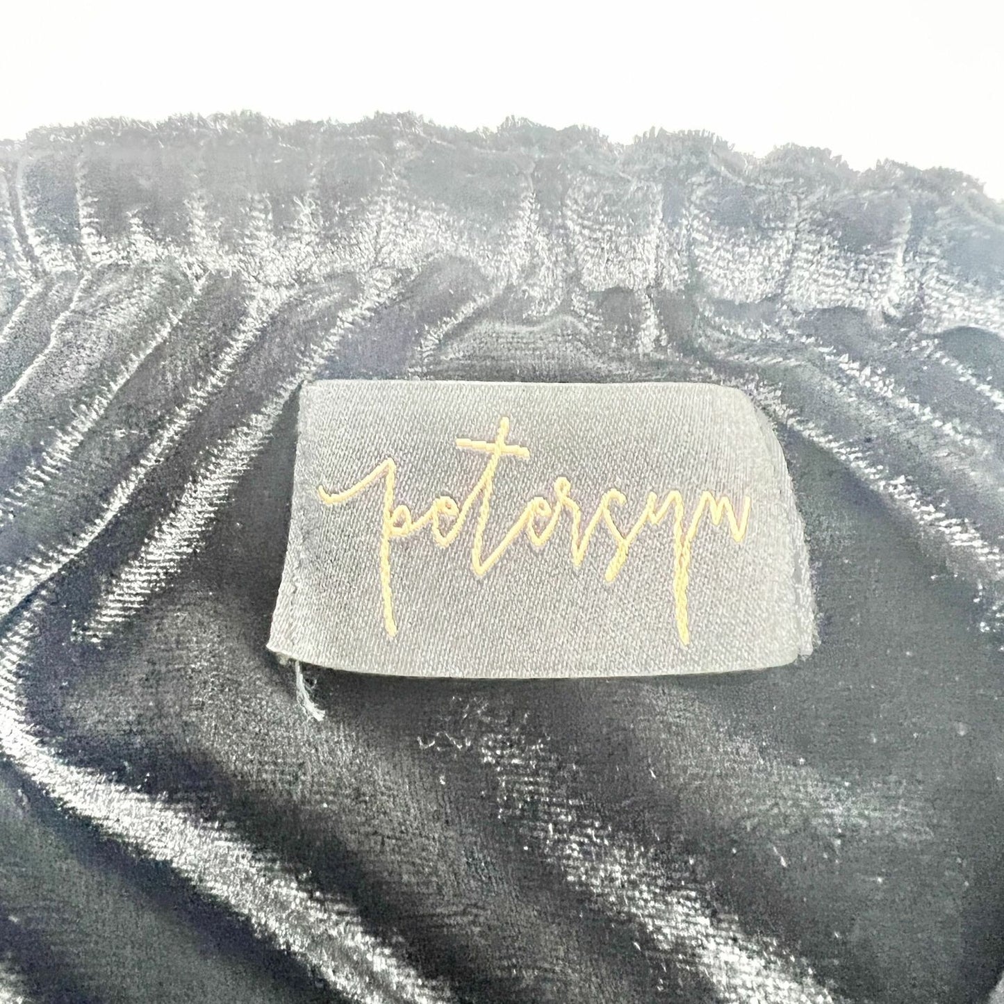 Petersyn Womens XS Black Velvet Long Sleeve Off Shoulder Top