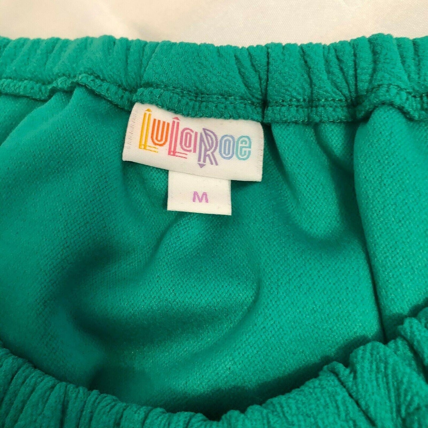 LuLaRoe Cici Women's Medium Dress Emerald Green Ruffles Textured NWT retired