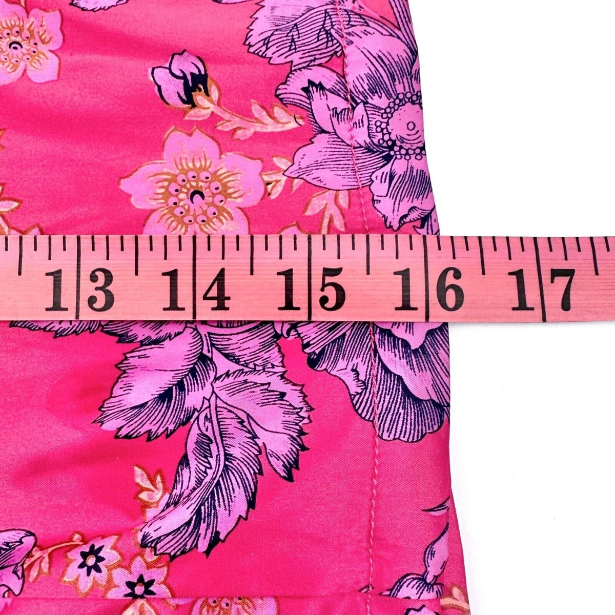Free People Women's 4 Avas Print Miniskirt in Deep Magenta 16 inch Long NWT
