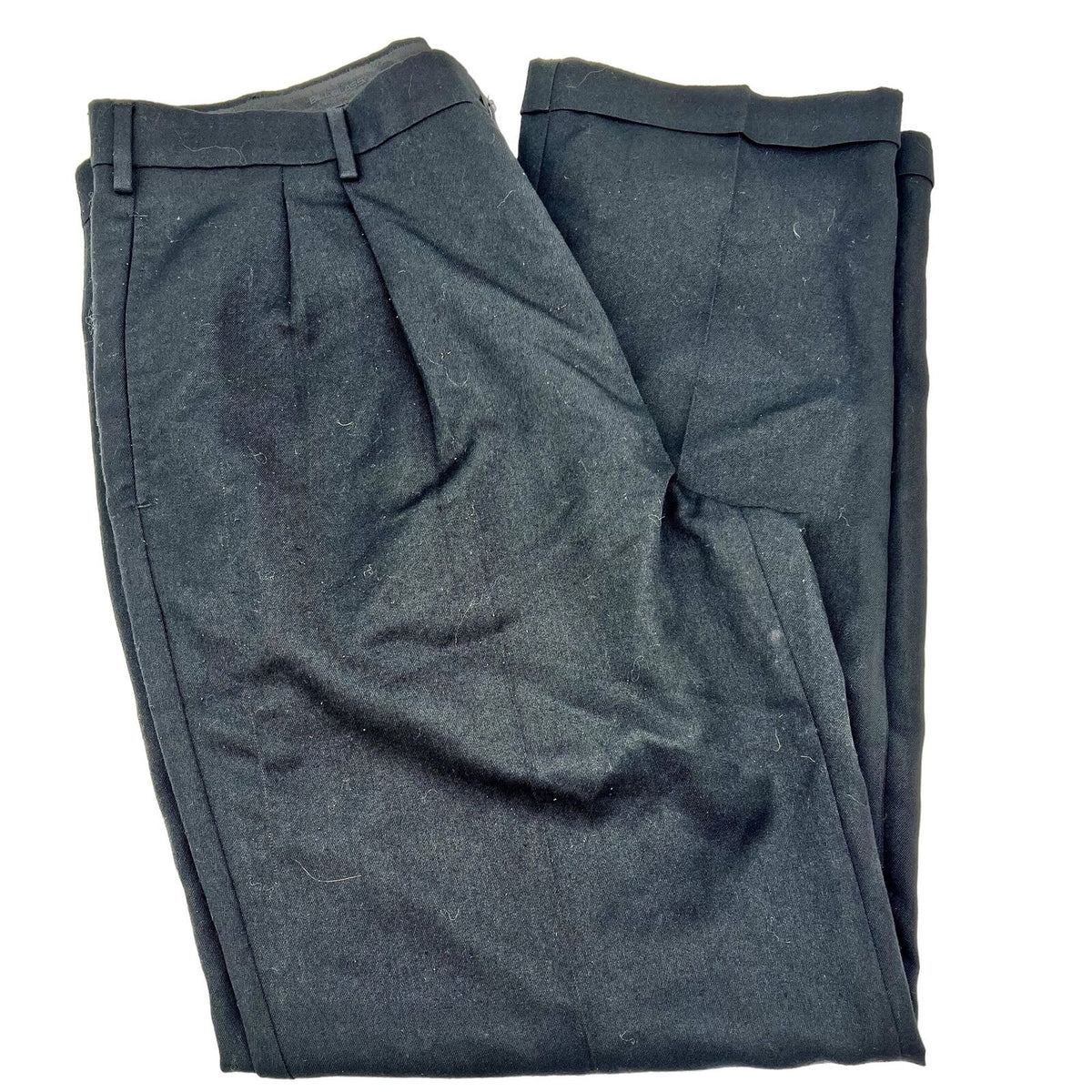 Studio by Bill Blass Pants Men's 36 x 32 Black Pleated Cuffed Button Zip Closure