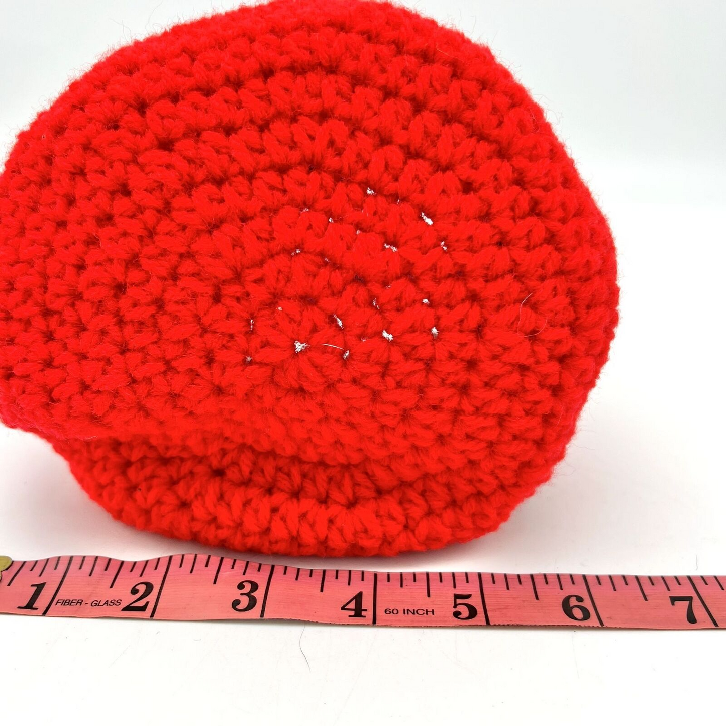 Handcrafted Crochet Bag Red Tomato Face Halloween Trick or Treat Bag