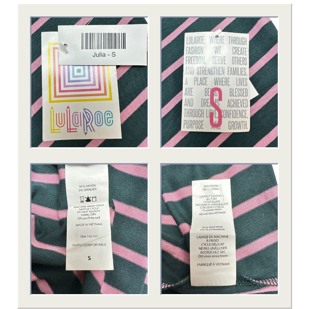 LuLaRoe Retired Julia Bundle of 3 Size Small Dresses all NWT Multicolors