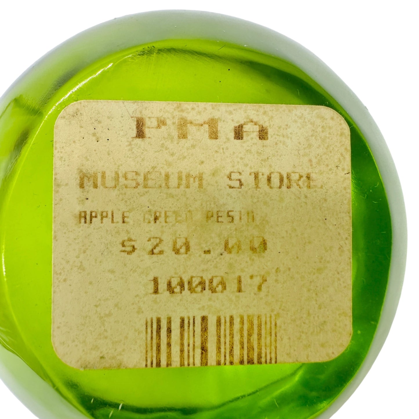 PMA Museum Store Vintage Resin Apple 3 inch Green EUC