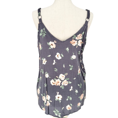 Torrid 2 Sophie Sleeveless Top Womens Dark Gray Floral Adjustable Strap 18-20