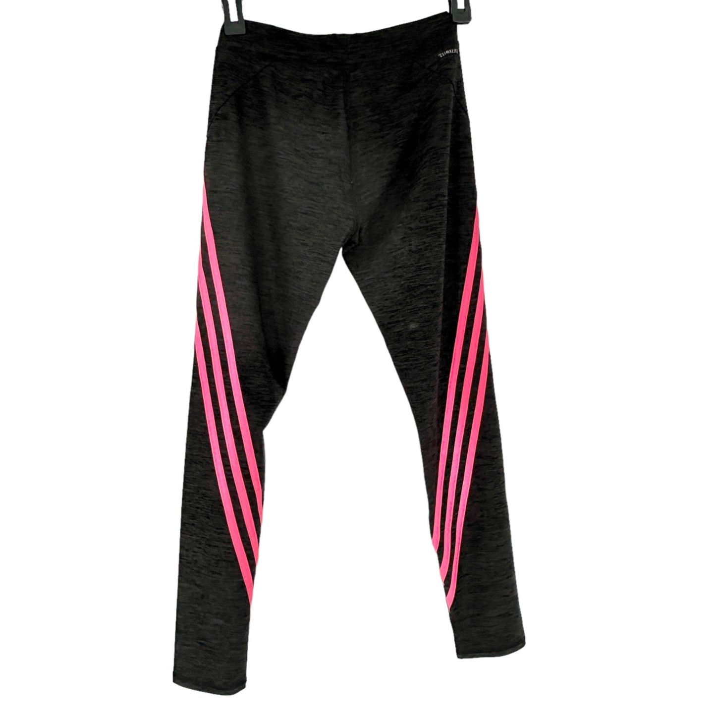 ADIDAS Climalite Leggings Youth L (14) Steel Pink Stripes