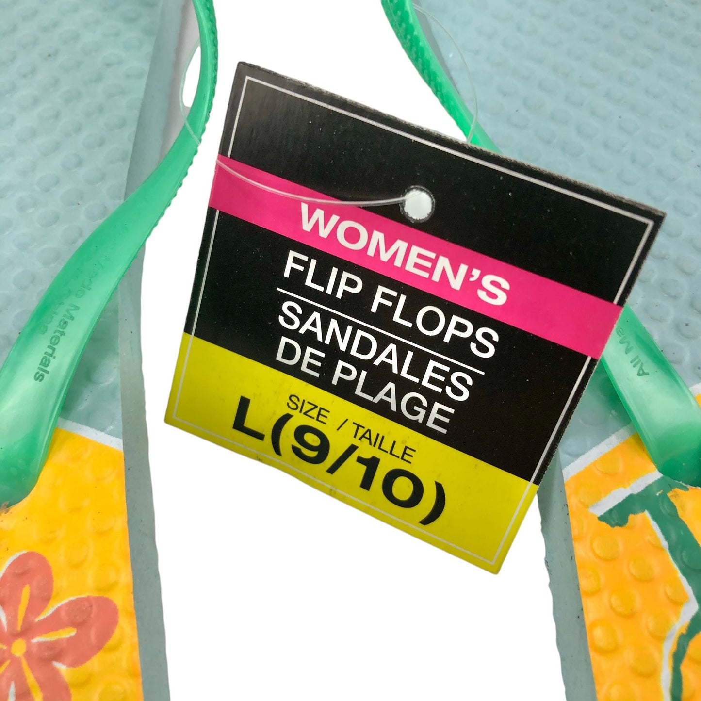 Flip Flops Fun in the Sun Womens L (9-10) NEW beach pool camping casual summer