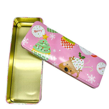 Holiday Gift Tin Pink Cupcakes Goodies Gift Giving 9 x 3