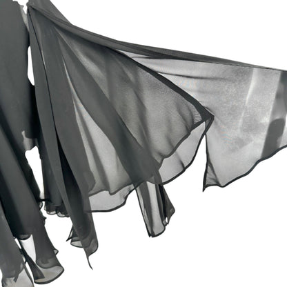 MSK Layered Chiffon Skirt Womens Size 12 Black Flowy Formal Fun Party Dancewear