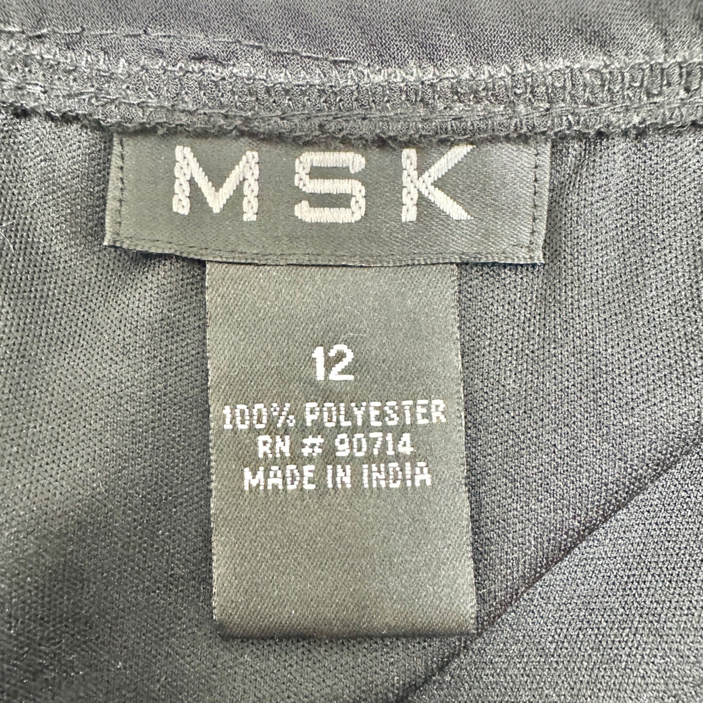 MSK Layered Chiffon Skirt Womens Size 12 Black Flowy Formal Fun Party Dancewear