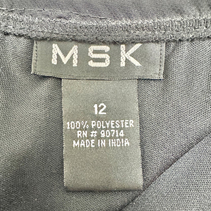 MSK Layered Chiffon Skirt Womens Size 12 Black Flowy Formal Fun Party Dancewear