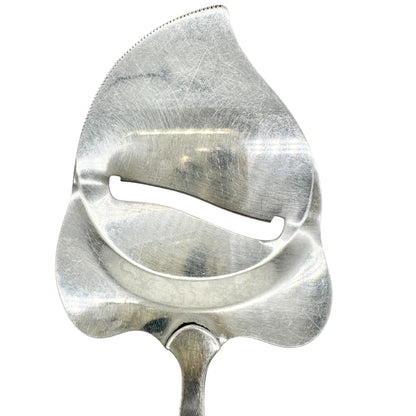 Vintage Stainless Steel Cheese Slicer With White and Blue Windmill Design Handle