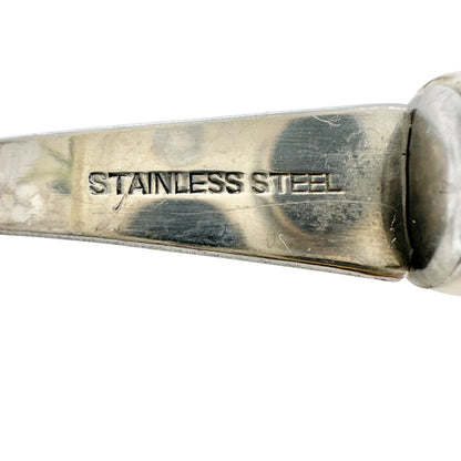 Vintage Stainless Steel Cheese Slicer With White and Blue Windmill Design Handle