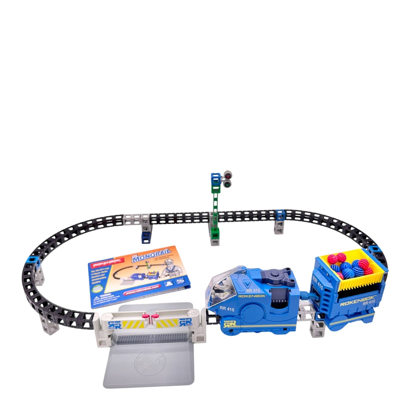 Rokenbok RC Monorail Freighter Set With Bonus Track and Crossing - 43 Pieces EUC