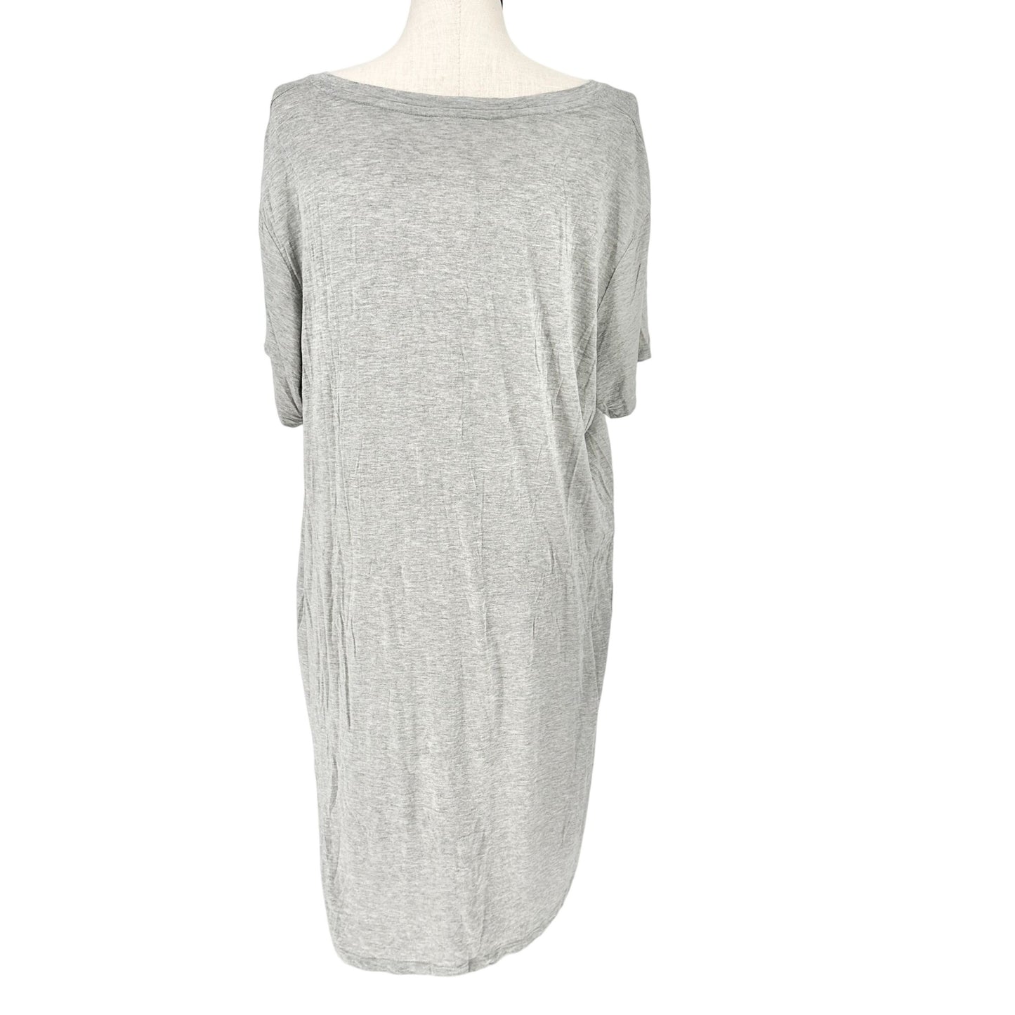 Womens Sleep Shirt Dress 3X Gray Love Graphic Modal Spandex USA Made 78 & Sunny