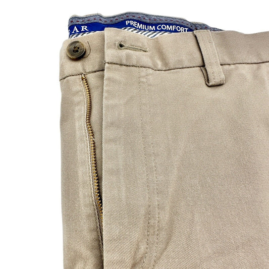 Haggar Pants Men's 34 x 32 in Khaki Classic Fit Premium Comfort