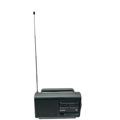 General Electric 72662C FM AM 2 Band Portable Receiver Radio Handle Cord Storage