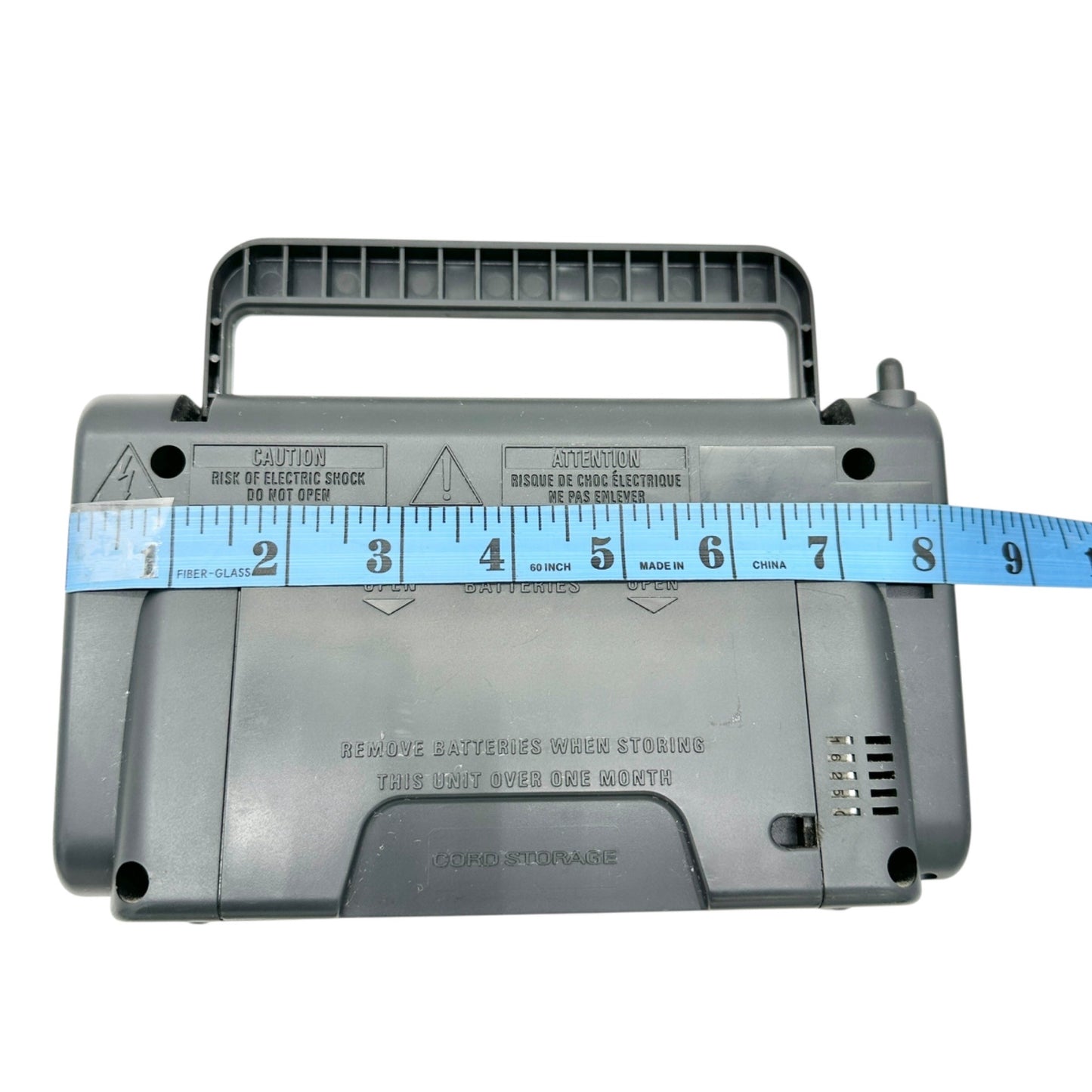 General Electric 72662C FM AM 2 Band Portable Receiver Radio Handle Cord Storage