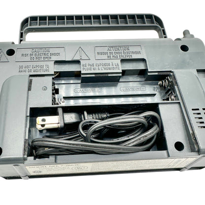 General Electric 72662C FM AM 2 Band Portable Receiver Radio Handle Cord Storage