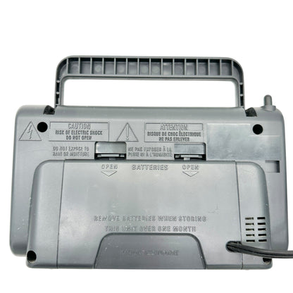 General Electric 72662C FM AM 2 Band Portable Receiver Radio Handle Cord Storage