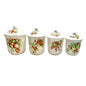 Vintage Fruit-Themed Ceramic Canister Set Of 4 By E. Dyer