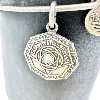 Alex and Ani Bracelet 2017 Bridesmaid Sister of My Heart Silvertone