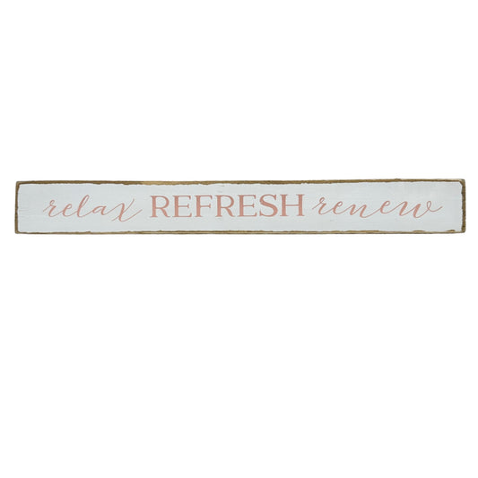 Spa Bath Accessories Rustic Wood Sign 16 x 2 Relax NWT