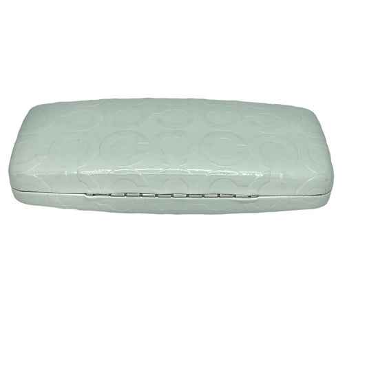 Coach Authentic White Eyeglass Case 7" long hard shell Preowned