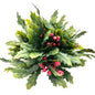 Ragon House Holly Leaves Ball Red and Green Faux Holiday Décor 10" Christmas NWT