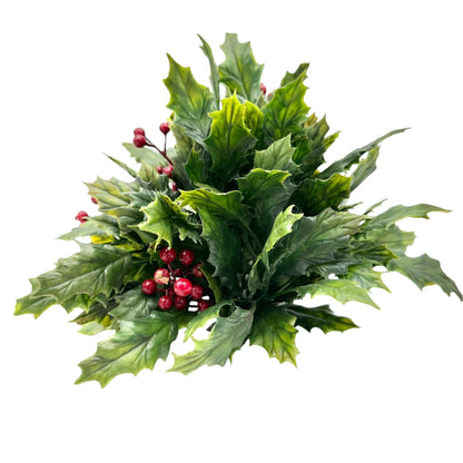 Ragon House Holly Leaves Ball Red and Green Faux Holiday Décor 10" Christmas NWT