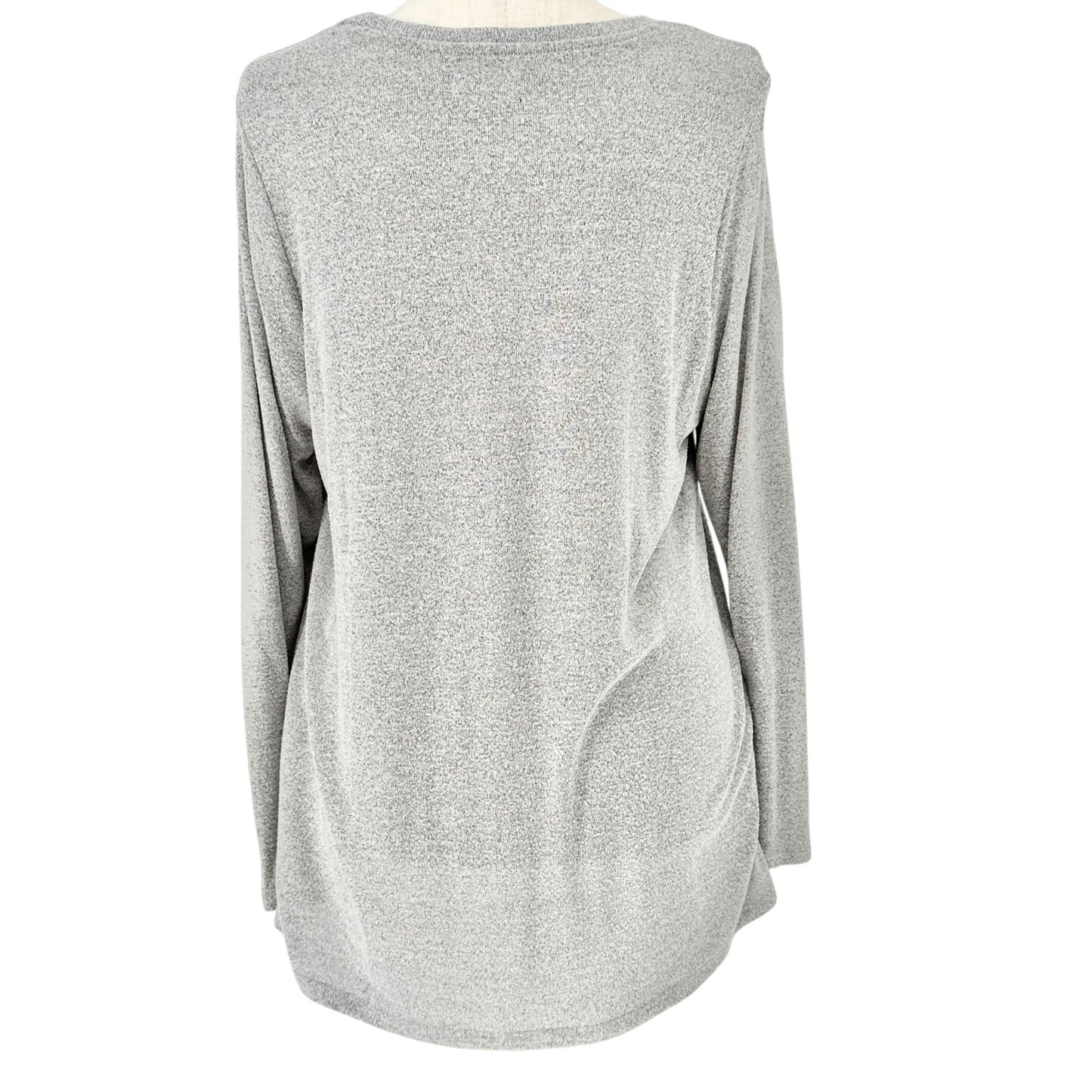 Lane Bryant Top Womens 18/20 Winter Wonderland Gray Long Sleeve NWOT