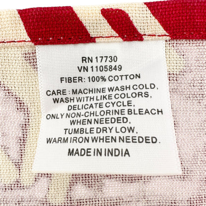 Holiday Red & White Snowflake Napkins Set Of 8 17x18 Cotton By Target Winter