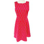 Talbots Sleeveless Dress Womens 14 Red Nautical Rope Pattern Lined Fit & Flare