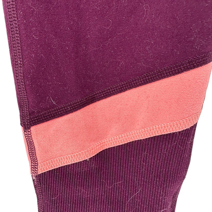 DSG Leggings Womens Large Maroon and Pink Colorblock Athletic Workout Gear