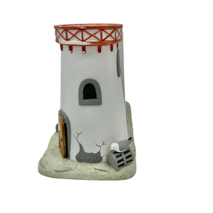 Partylite Stoney Harbor Lighthouse Tea Light Cottage Chipped 8.5"W X 4.5"D X 7"H