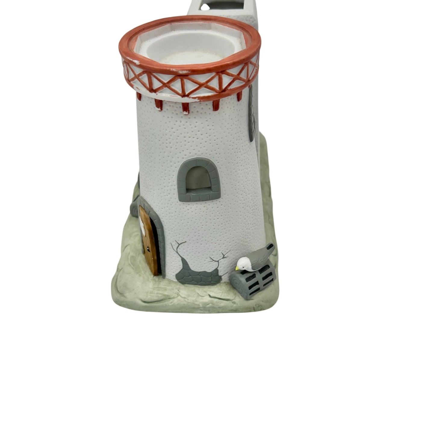 Partylite Stoney Harbor Lighthouse Tea Light Cottage Chipped 8.5"W X 4.5"D X 7"H