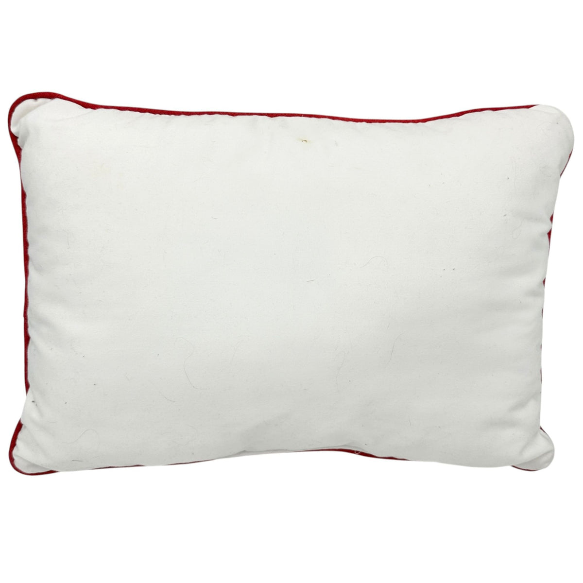 Christmas Farm Holiday Pillow White Red Decorative Accent 20" x 14" Soft Cozy