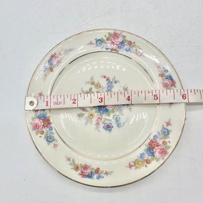 Royal Ivory KPM Germany Floral Plates Set of 12 Gold Trim 6 inch Vintage Elegant