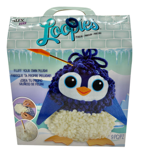 Alex Brands DIY Loopies Penguin Plush 9 pc Kit Ages 7+ Creative Fun Sealed Box