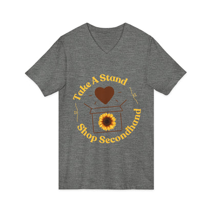 Unisex V-Neck Tee - Take A Stand Shop Secondhand