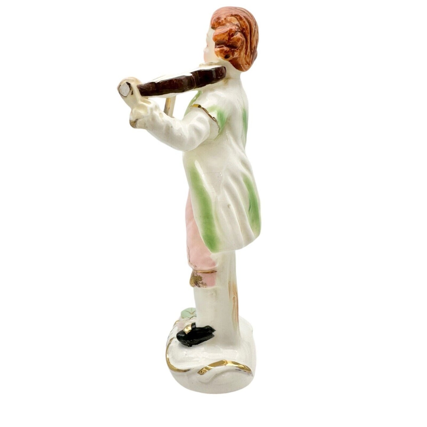 Vintage Ceramic Figurine 8 in Victorian Violin Player Fiddler