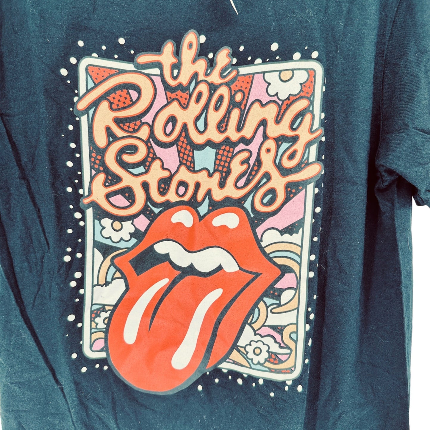 Rolling Stones Band T-Shirt Unisex M 38-40 Black Graphic Tee Cotton NWT