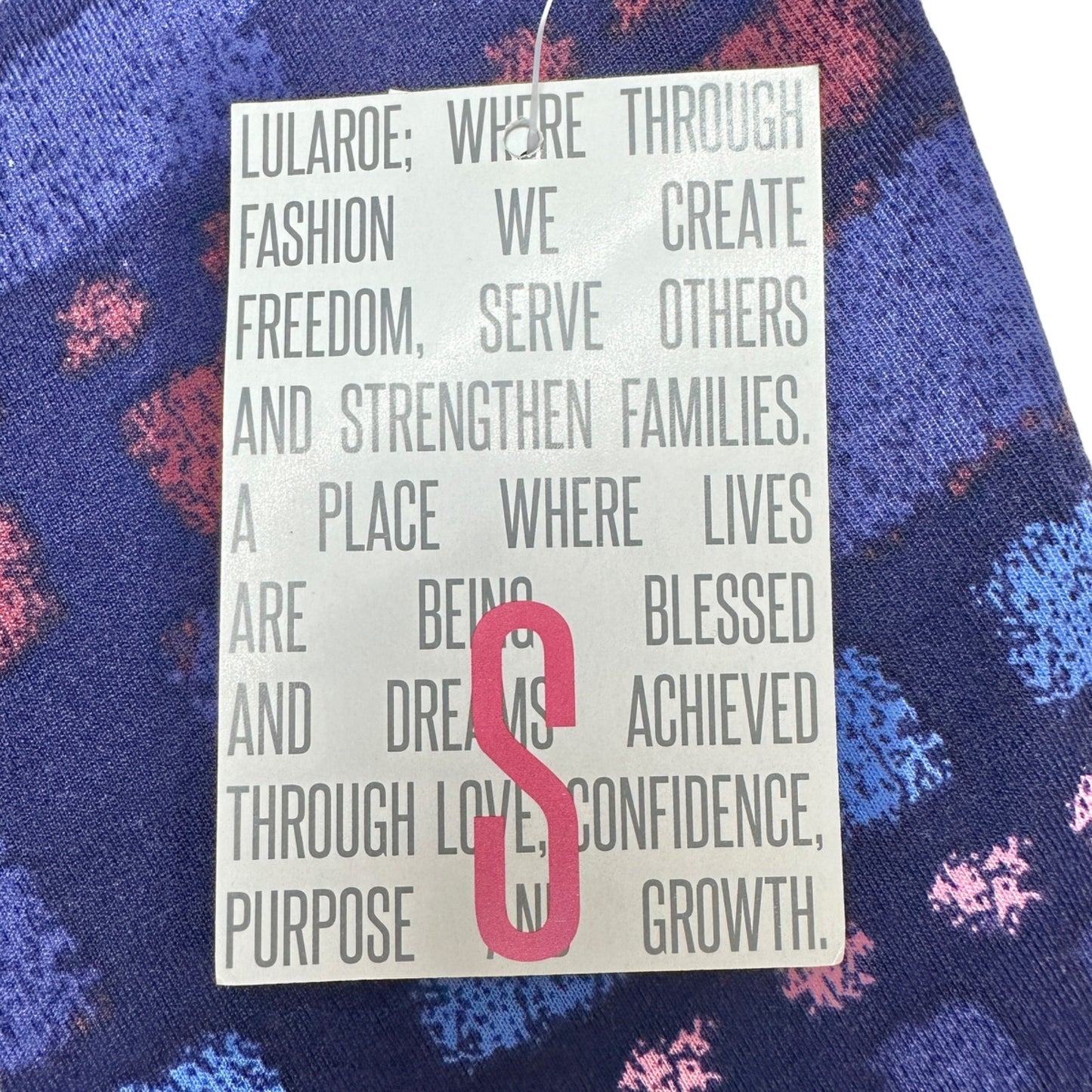 LuLaRoe Retired Julia Dress S Blue Multicolor Geometric Print SS Form Fit NWT