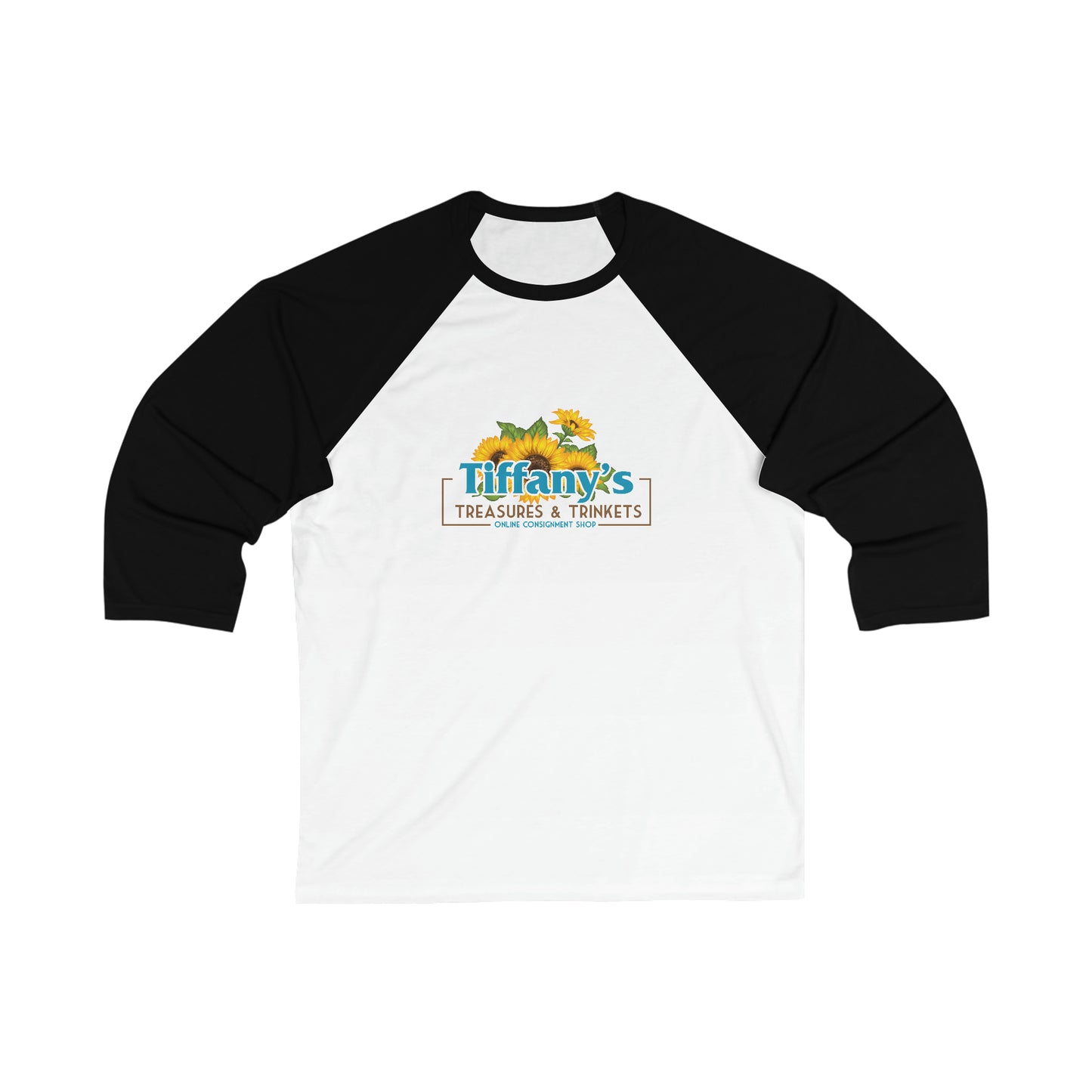 Tiffany's Treasures & Trinkets Unisex 3\4 Sleeve Baseball Tee