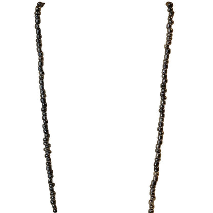 Handcrafted Beaded Necklace Mauve Ceramic Beads With Smaller Pewter Beads NEW