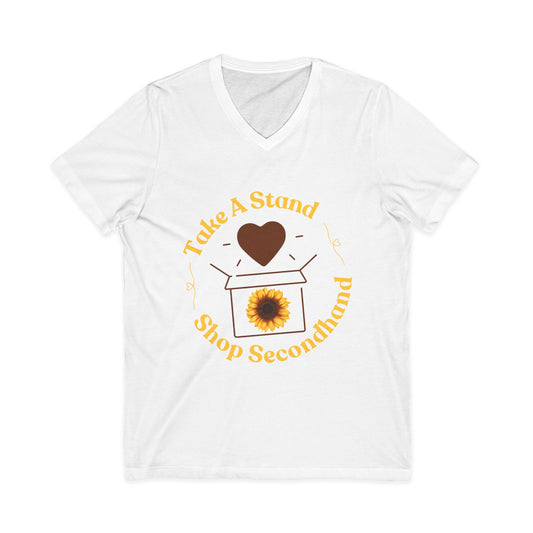 Unisex V-Neck Tee - Take A Stand Shop Secondhand