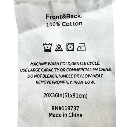 Set Of 2 Cotton Pillow Shams King Size 20x36 White w Purple Pink Tufted Design