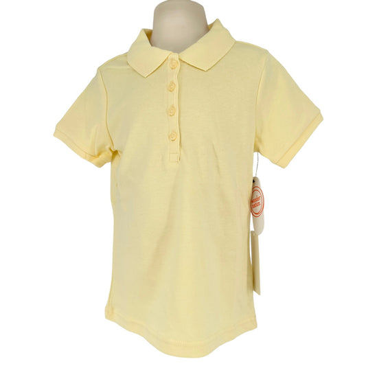 Wonder Nation Girls Uniform Short Sleeve Polo-style Yellow XS Tagless Comfort