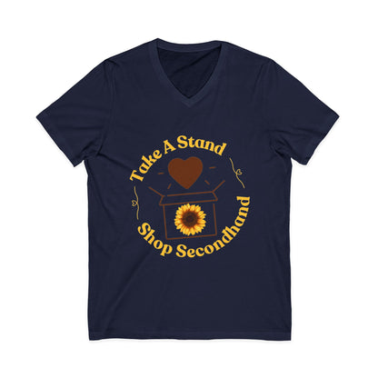 Unisex V-Neck Tee - Take A Stand Shop Secondhand