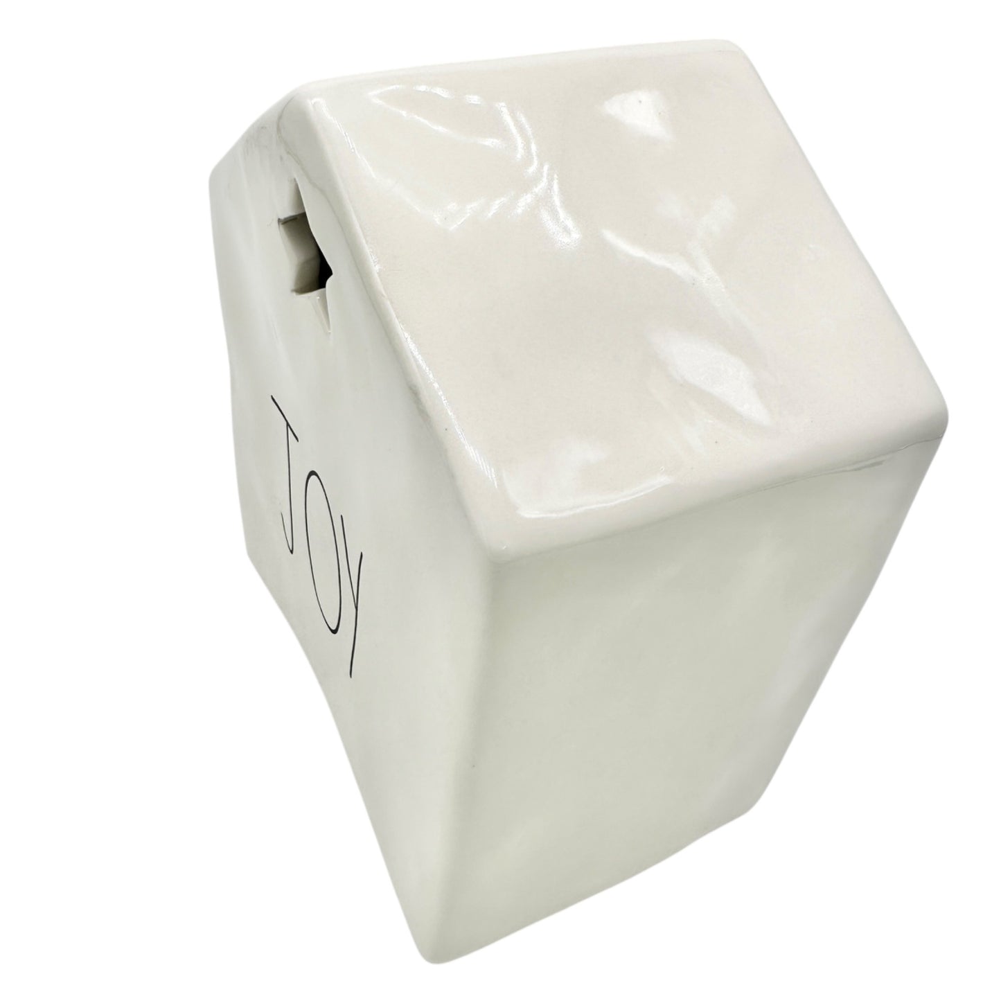 Rae Dunn by Magenta JOY Candle House White Ceramic Decorative Christmas Accent